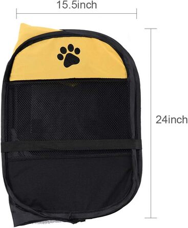 Клітка-манеж для собак та котів XianghuangTechnology, жовта, портативна, складана, діаметр 78,9 см x висота 58,9 см