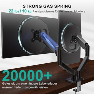 Кріплення для монітора WALI до 49 дюймів, підтримує LED/LCD монітори до 15 кг, регульована висота, нахил, поворот, VESA 75/100 мм, чорний (GSM001XL)