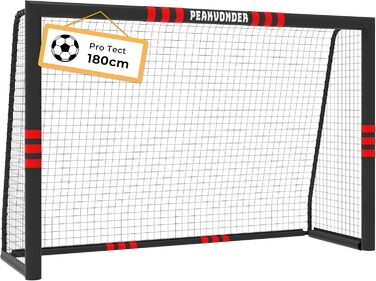 Ворота для футболу PEAKVONDER 180/240/300 см для саду, дітей та дорослих з антикорозійним покриттям. Зердвова подушка, включає ґрунтові анкери для стійкості.
