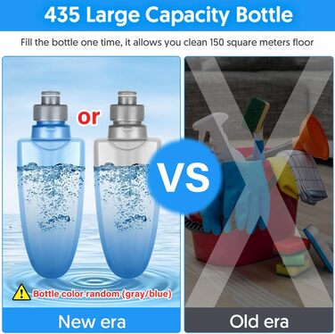 Швабра з розпилювачем, швабра для підлоги з розпилювачем, набір швабр з 3 змінними мікрофібрами, біла швабра з баком для води (435мл)