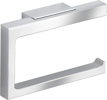 KEUCO Toilet Paper Holder, High-Gloss Chrome, Open Design, Toilet Roll Holder for Bathroom and Guest Toilet, Edition 11