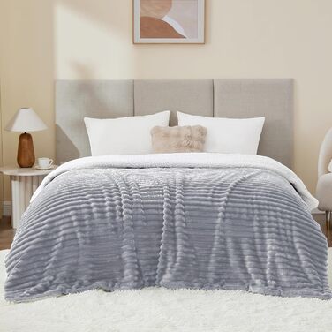 Плед Sherpa WAVVE: теплий, м'який, великий (150x200 см)