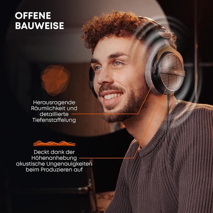 Beyerdynamic DT 990 PRO: навушники студійні, провідні, овер-ір, 250 Ом, Made in Germany