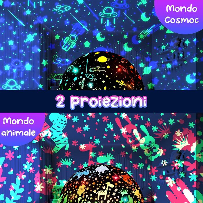 Moredig Night Light Star Projector for Kids with Remote Control, Timer, Night Light Baby Night Light for Children for Birthday Gift, Nursery, Christmas Gifts - Black and White (Blue)