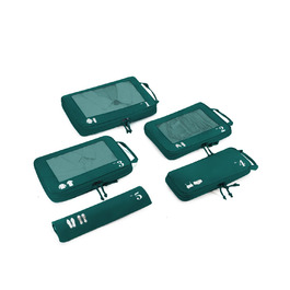 ECOHUB Набір органайзерів для валізи (5 шт.) - Компресійні куби для пакування, темно-зелений