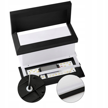 Зовнішній LED світильник 18 Вт, настінна світильна установка з алюмінію