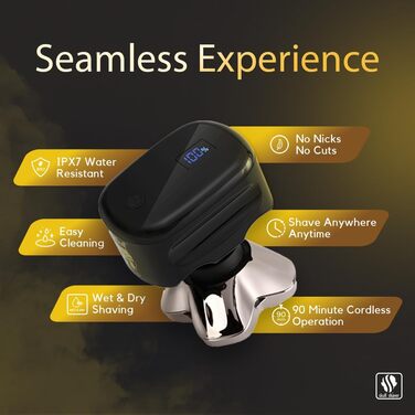 Електричний чоловічий верстат для гоління Skull Shaver Pitbull Gold PRO GX5 для обличчя та голови