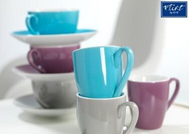 Ritzenhoff & Breker Milk & Sugar Doppio, Red, Milk Jug/Pourer 170 ml, Sugar Bowl ø 9 cm, made of porcelain, dishwasher safe
