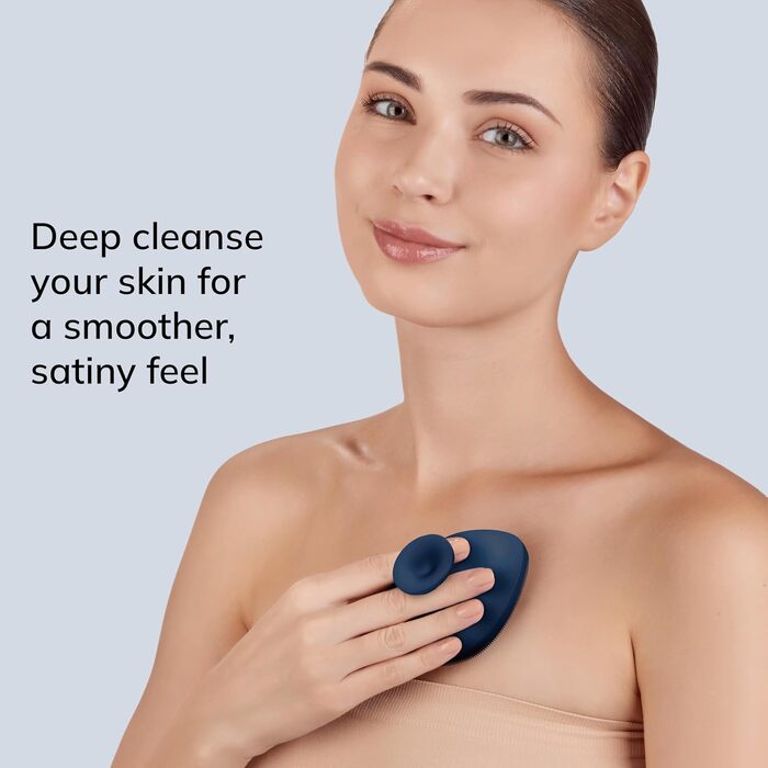 Силіконова щітка для тіла GESKE Body Brush 4 в 1 для глибокого очищення та масажу, Midnight