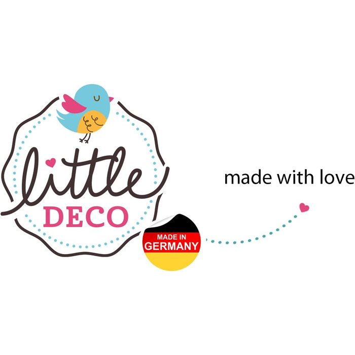 Little Deco Wall Sticker Baby Room Elephant and Rabbit with Moon and Stars I 163 x 95 cm (W x H) I Kids Pictures Decoration Children's Room Sticker Girl Sticker Boy Sticker DL463