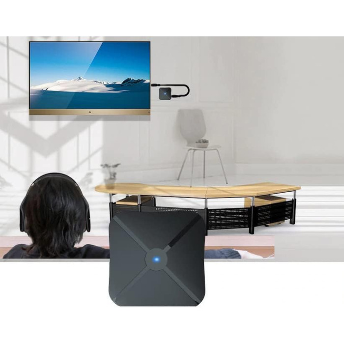 Передавач аудіо Retoo 2-в-1 Bluetooth адаптер з кабелями Aux 3.5mm та RCA, передавач/приймач, бездротовий, для авто, TV, стерео, HiFi, колонки, навушники, низька затримка