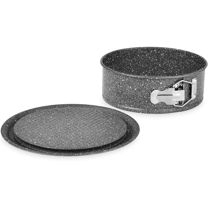 Форма для випічки Tognana Pure Roq, 22 см, знімні бортики, алюміній, чорна (7 дюймів)