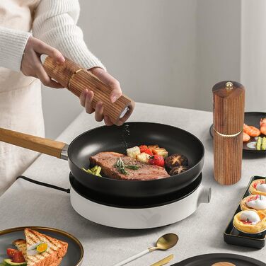 Набір для солі та перцю з дерева: млини з регулюванням помелу, лоток, акція Burlywood