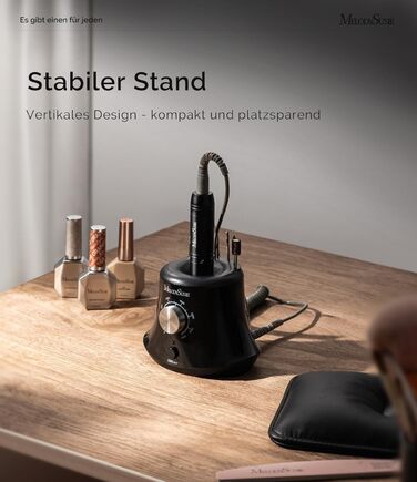 Електричний фрезер для нігтів MelodySusie 30000 об/хв: професійний набір для манікюру та педикюру з педалем. Підходить для гелю та акрилу.