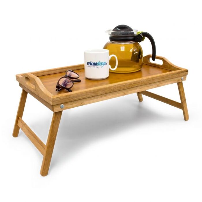 Relaxdays Bamboo Bed Table