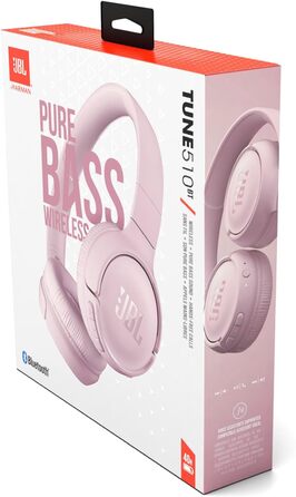 Навушники JBL Tune 510 BT – Bluetooth, бездротові, складні, рожеві