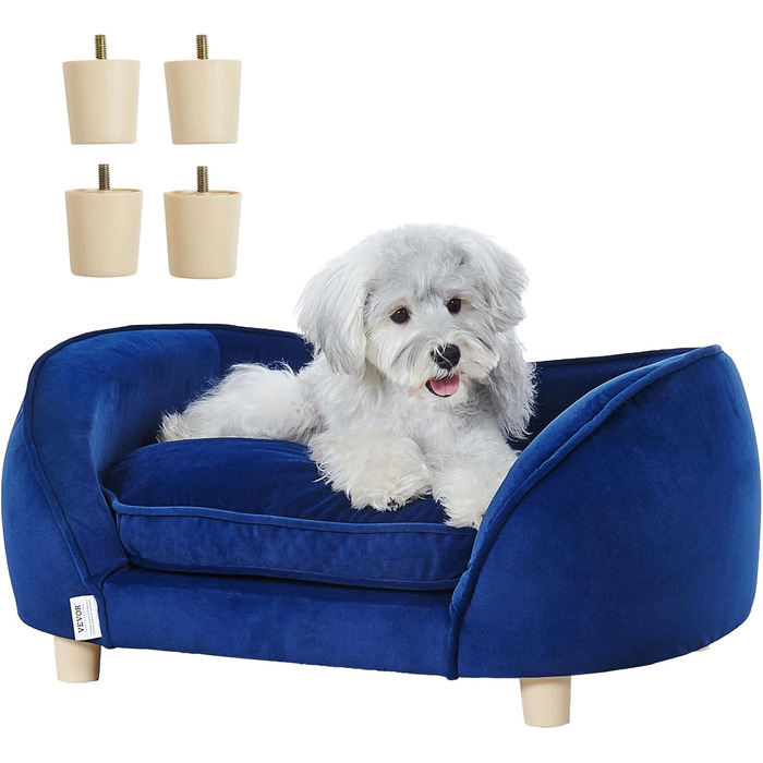 Диван для домашніх тварин VEVOR: м'яке ліжко для собак та котів, 30 кг, блакитний, 71x51x11 см