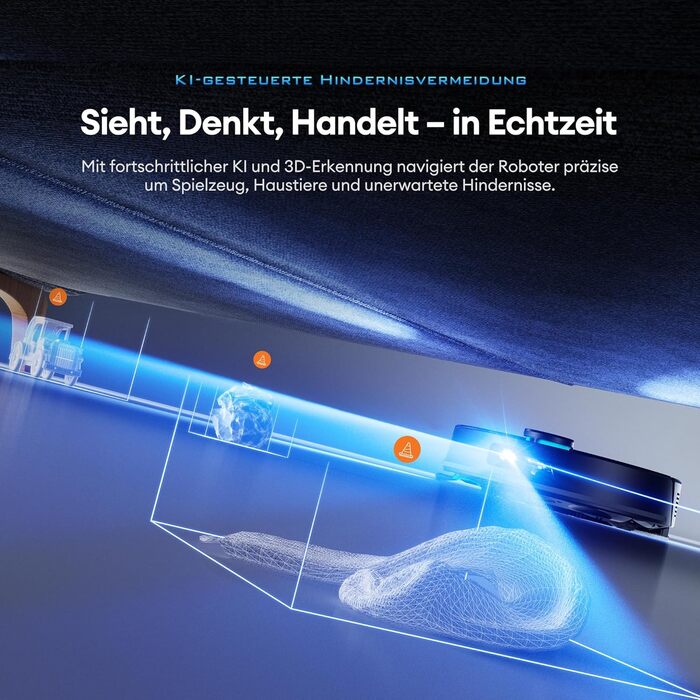 Робот-пилосос Ultenic T20 Pro з функцією миття підлоги, 8000 Па, станція самостійного очищення 3,5 л, для видалення шерсті тварин та килимів, AI-лазерне уникнення перешкод, керування через додаток