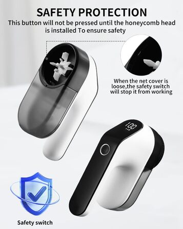 Електричний триммер для одягу Zawaer, 2000 mAh, видалення котушок, 3 швидкості, для одягу та меблів