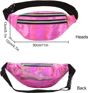 Стильна поясна сумка-фенні-пак AYNKH з трьома відділеннями, водонепроникна, унісекс (ясний рожевий)