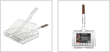 Grillroste I LOVE BBQ для гриля та смокера: регульований, 31x23 см, хром сталь