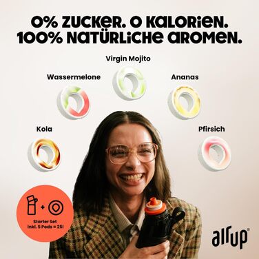 air up® Drinking Bottle (600 ml) for School, Sports, Gym | Includes 5 sugar-free scent pods & straw | Water bottle in grey with flavor - also for kids, boys, girls | AMZN Flair