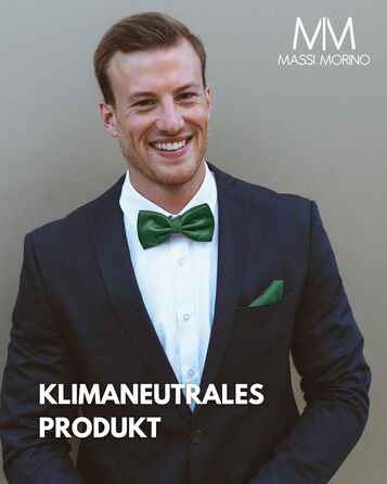 Массі Моріно: Комплект краватка-метелик та нагрудна хустинка для чоловіків - ідеальний вибір на весілля. Регульована краватка-метелик (зелена)