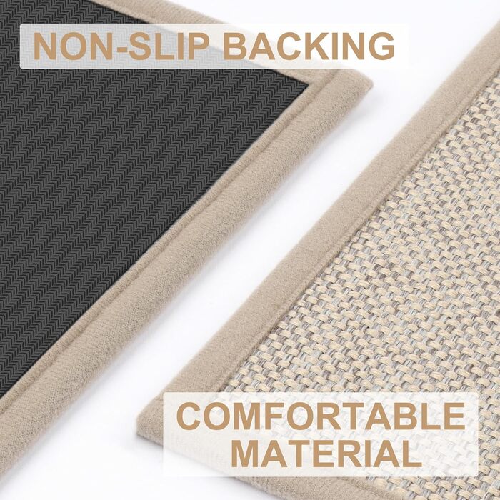 Килимок кухонний LEKEEPGO, 43x150 см, антиковзаючий, бежевий