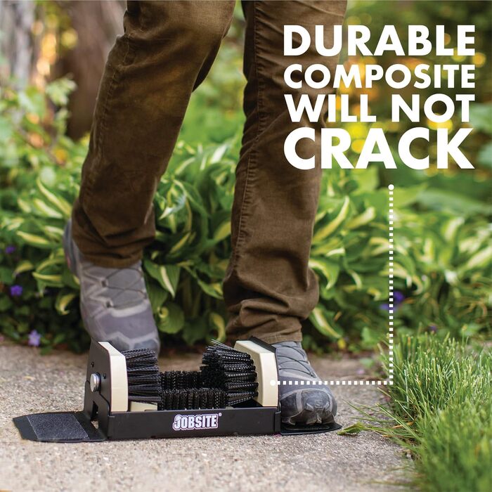 JobSite Extra Wide Boot Cleaner - No Mounting Required - Weather-Resistant, Durable Document