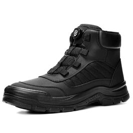 Черевики безпеки ANGRYRAM для чоловіків та жінок, легкі, чорні, з поворотним затвором, 44.5 EU, антиковзаючі, захист від проколів