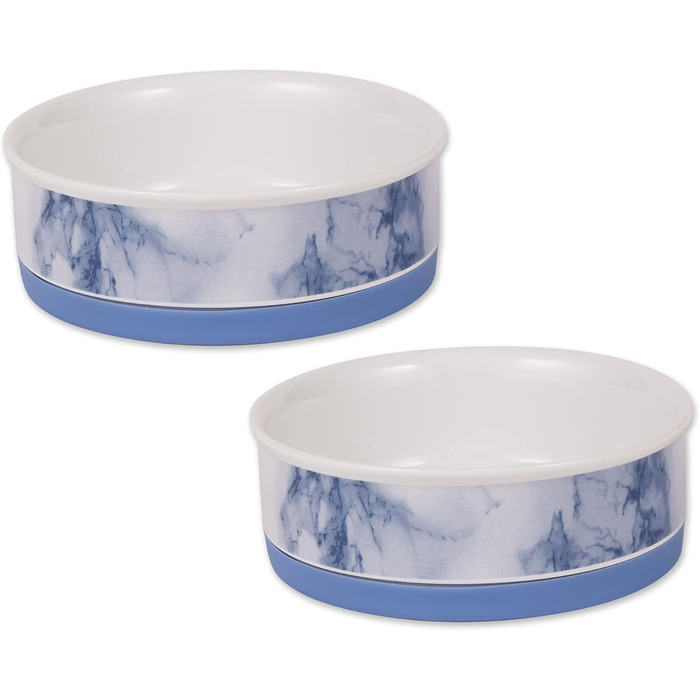 Набір мисок для тварин Bone Dry Ceramic Collection, кераміка, 2 шт. (блакитний, середній)