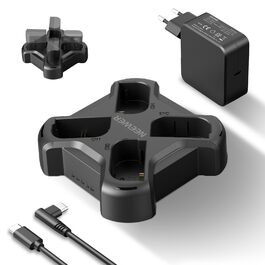 Набір акумуляторів NEEWER LP-E6NH (3 шт.) 2250mAh та зарядний пристрій USB з трьома слотами для Canon EOS R7, R5, R6, R6 II, R 5DIV, 6DII, 7DII, 80D, 90D (NW-P4 з PD 45W)