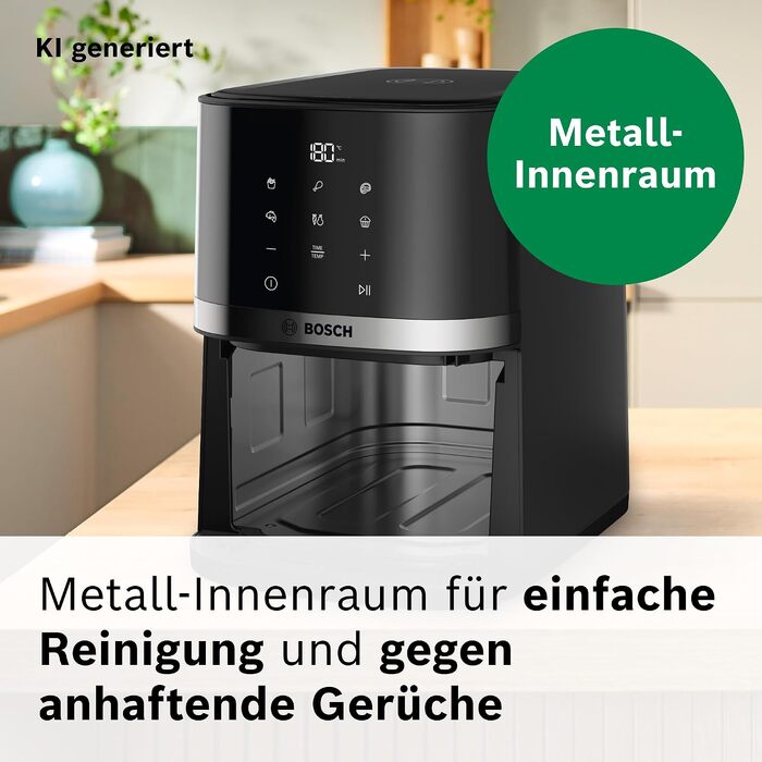 Аерофритюрниця Bosch Serie 2 MAF24AB0, чаша 4 л, 6 програм, 1300 Вт, чорна