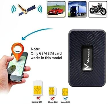 GPS-трекер Winnes 4G Mini 1500 мА·год з магнітом, анти-втрата, для авто, дітей, велосипеда, валізи, підтримка GPS/AGPS/LBS, додаток у комплекті