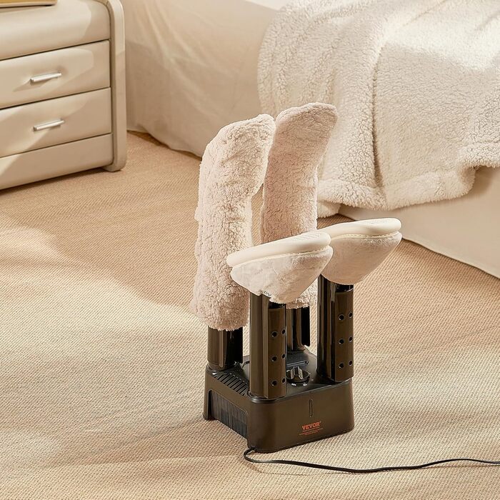 Сушарка для взуття VEVOR з 4-ма трубками, таймером, 200 Вт, підігрівач та сушар для чобіт та взуття