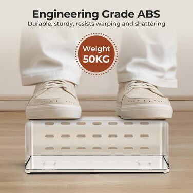 Rust-free, no-drill shower shelf Orimade, 5-piece shower rack, large capacity, clear no-drill bathroom shelf