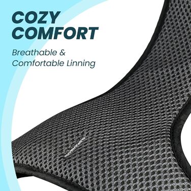 Шлейка для собак VIVAGLORY Easewalk, анти-тяга, для тренувань та прогулянок, з ручкою, надійна, проти вислизання, для цуценят та собак, XS, (Блакитний, S: 36-61 см (обхват грудної клітки))