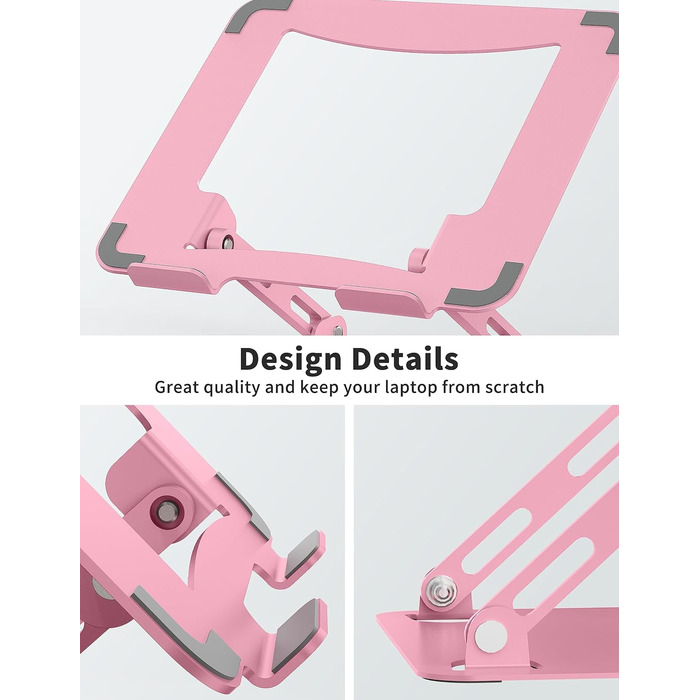 Soundance Adjustable Laptop Stand - Ergonomic Metal Riser for 10.6