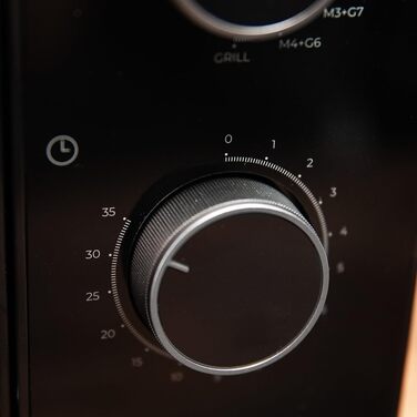 Механічна мікрохвильова піч з грилем Cecotec Proclean 4120, 23 л, 800 Вт / 1000 Вт, 8 рівнів потужності, розморозка, таймер 35 хв, діаметр тарілки 285 мм