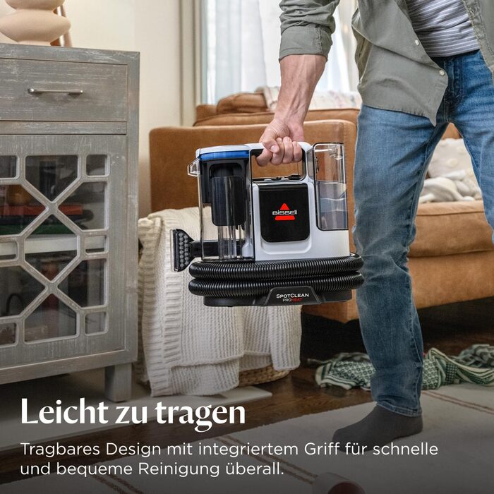 BISSELL SpotClean ProHeat Advanced: Професійний мийник килимів та м'яких меблів, 1125W, з кабелем, 3924N