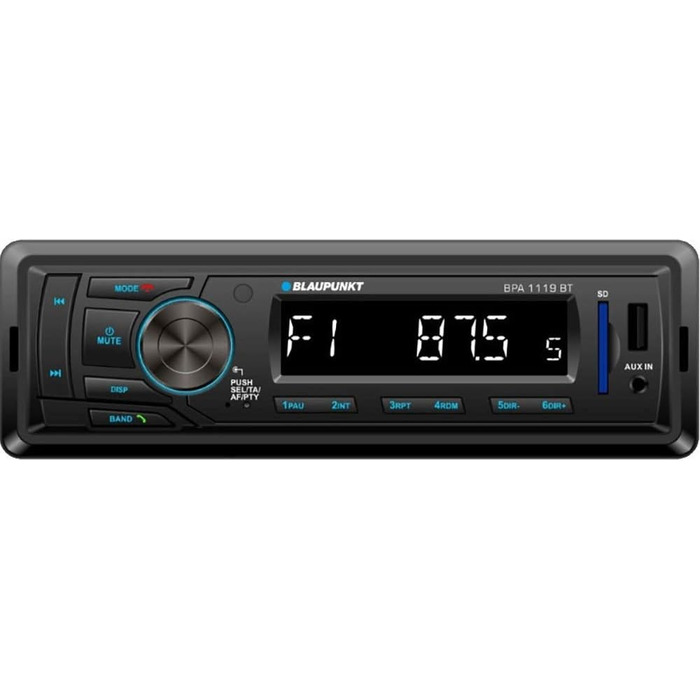 Автомагнітола Blaupunkt BPA1119BT 1 DIN з Bluetooth, USB, чорна