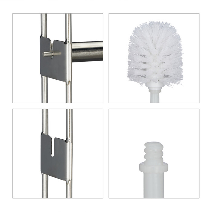 Relaxdays Toilet Set Stainless Steel