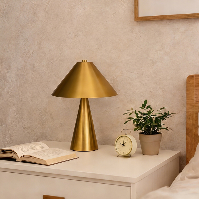 Настільна лампа EOEXZAL, золотисто-жовта, 12 Вт