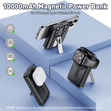 Powerbank MiniMag Ultra Slim з MagSafe, 5000mAh, Швидка зарядка, Type-C 20W