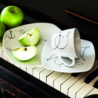 Набір посуду Maser Serie Chanson, 30 предметів, порцеляна, для 6 осіб, білий