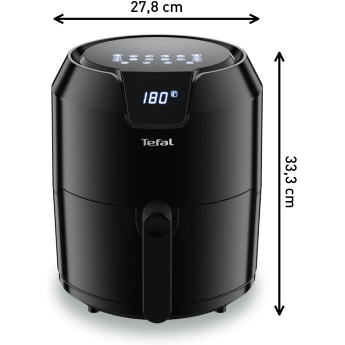 Tefal EY4018 Easy Fry Precision XL Hot Air Fryer | Air Fryer | 1500 W | 4.2 L for 6 Portions | 8 Automatic Programs | Digital Display | Energy-Saving | Healthy Oil-Free Fryer | Black