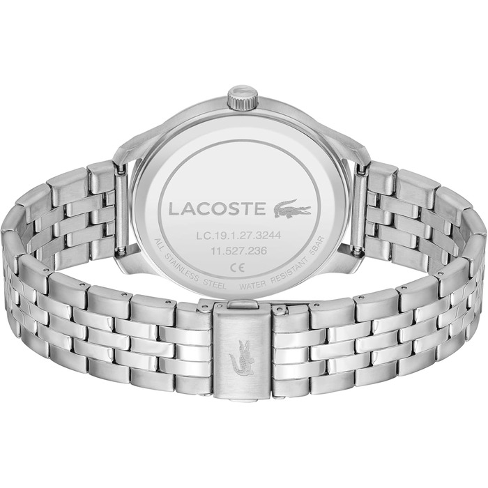 Годинник Lacoste Lisbon чоловічий: сріблястий металевий браслет або шкіряний ремінець, кварцовий механізм