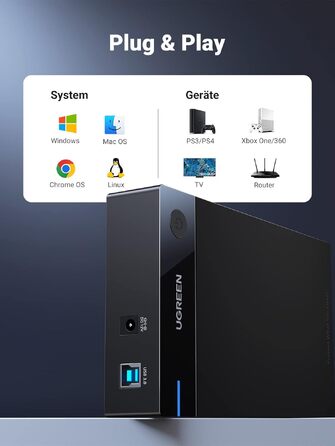 Зовнішній корпус для жорсткого диска UGREEN USB 3.0 UASP 3.5 дюйма для HDD/SSD