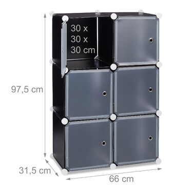 Relaxdays 6-Door Storage System