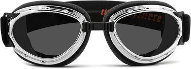 HELLY® Bikereyes №1 – Мотоокуляри для байкерів, вітрозахисні, з м'якою підкладкою, антизапотівання, захисне скло HLT® за стандартом DIN EN 166, комфортні для їзди на мотоциклі